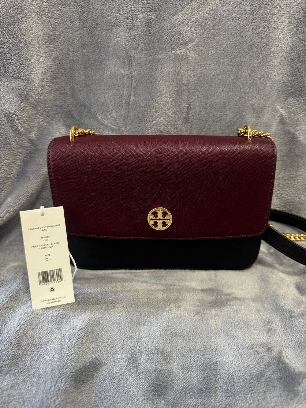 Tory Burch Two-Tone color block convertible shoulder bag